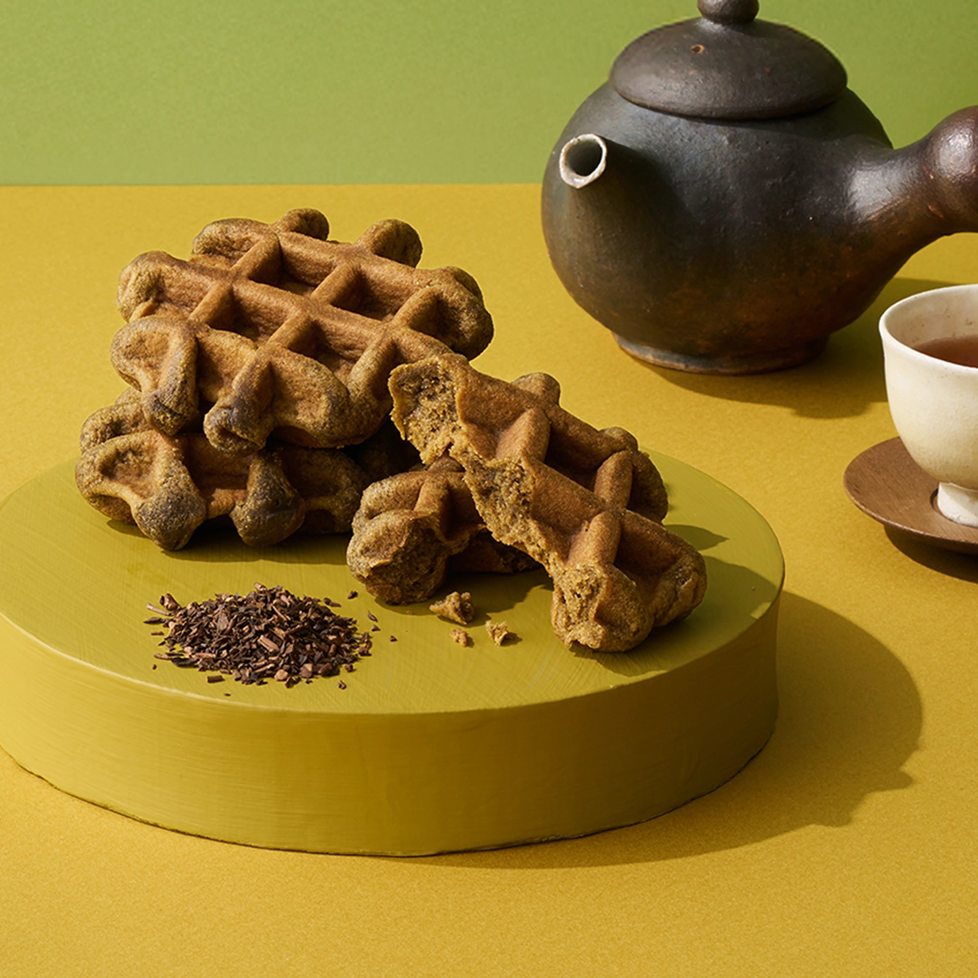 Fibee むぎゅっとワッフル ほうじ茶