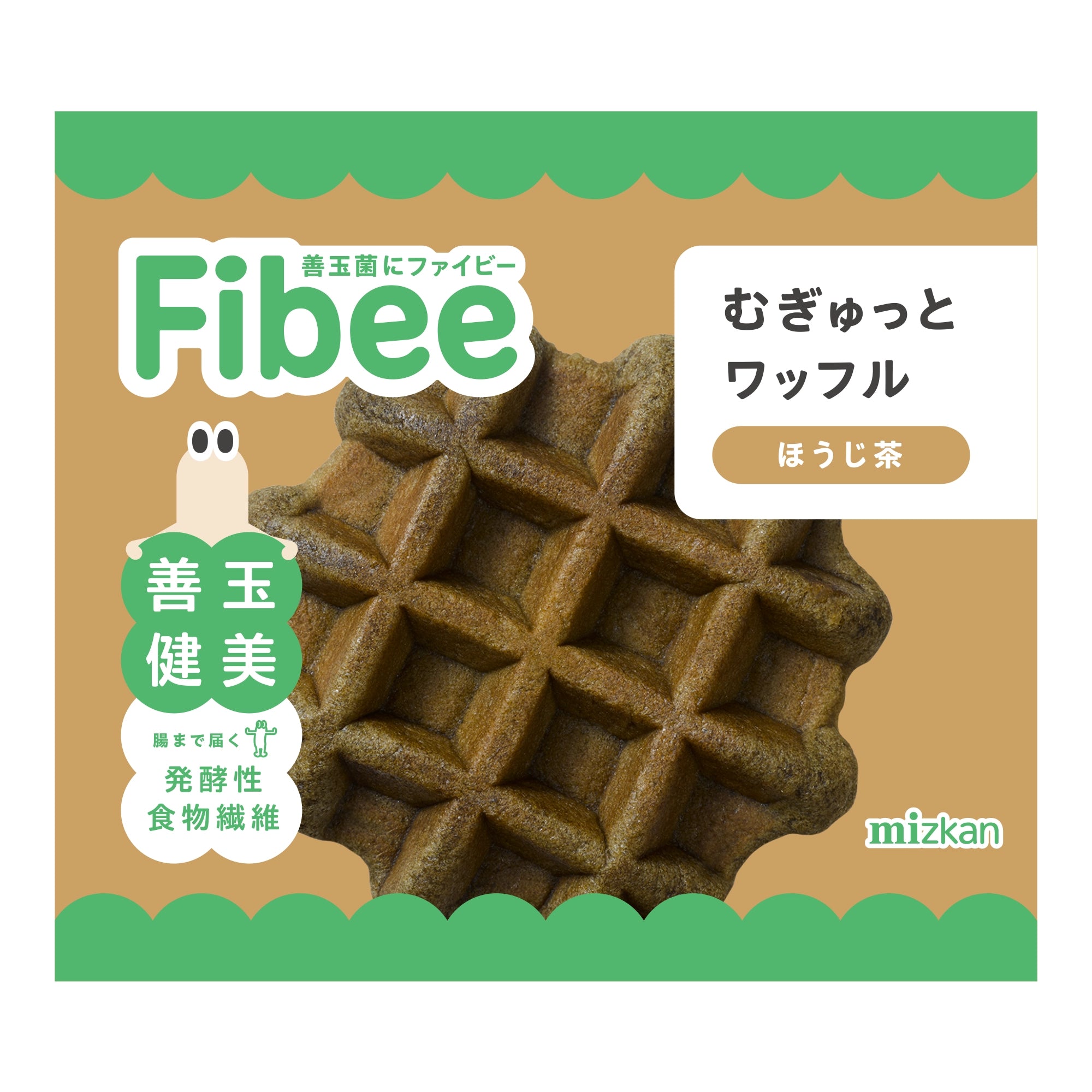 Fibee むぎゅっとワッフル ほうじ茶